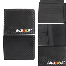 Load image into Gallery viewer, Brand New Ralliart Men&#39;s Carbon Fiber Leather Bifold Credit Card ID Holder Wallet US