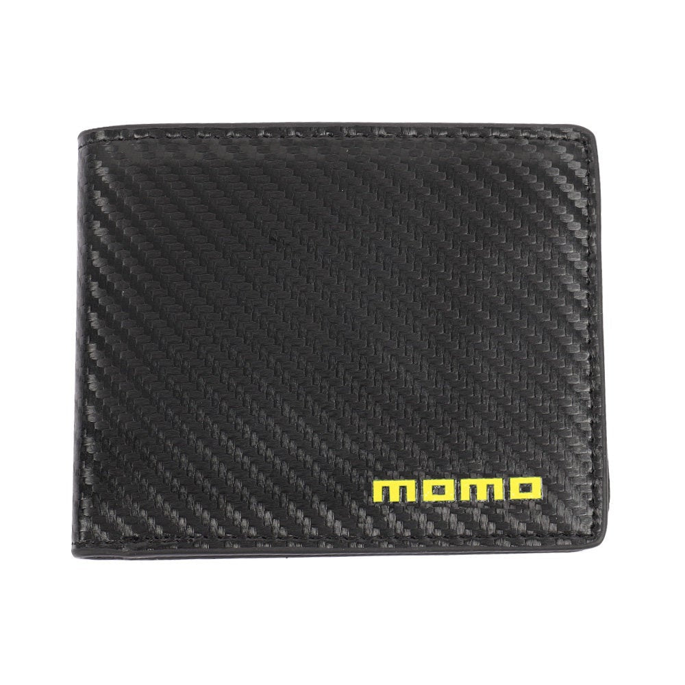 Brand New Momo Men's Carbon Fiber Leather Bifold Credit Card ID Holder Wallet US