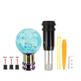 Brand New Universal Jdm Ralliart Round Ball Green Crystal Bubble Automatic Car Racing Gear Shift Knob Shifter M12 M10 M8