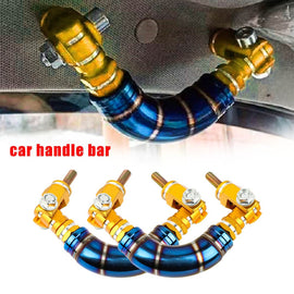Brand New 1PCS Universal JDM Titanium Blue / Gold Car Aluminum Roll Bar Grab Support Car Interior Grip Roof Handle