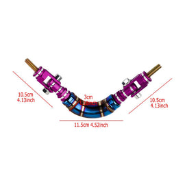 Brand New 2PCS Universal JDM Titanium Blue / Purple Car Aluminum Roll Bar Grab Support Car Interior Grip Roof Handle