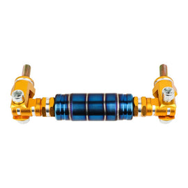 Brand New 2PCS Universal V2 JDM Titanium Blue / Gold Car Aluminum Roll Bar Grab Support Car Interior Grip Roof Handle