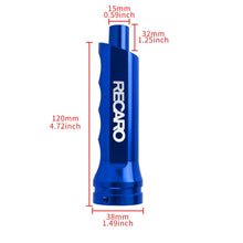 Load image into Gallery viewer, Brand New 1PCS Recaro Blue Aluminum Car Handle Hand Brake Sleeve Universal Cover For Universal