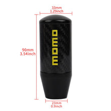 Load image into Gallery viewer, Brand New Universal Momo Black Carbon Fiber Manual Gear Stick Shift Knob Lever Shifter M12 M10 M8