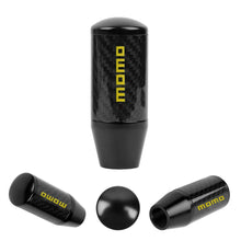 Load image into Gallery viewer, Brand New Universal Momo Black Carbon Fiber Manual Gear Stick Shift Knob Lever Shifter M12 M10 M8