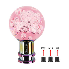 Brand New Universal Jdm Round Ball Crystal Clear Bubble Manual Car Racing Gear Shift Knob Shifter M12 M10 M8