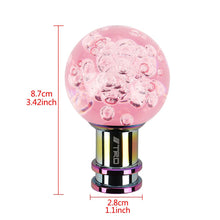 Load image into Gallery viewer, Brand New Universal Jdm Round Ball Crystal Clear Bubble Manual Car Racing Gear Shift Knob Shifter M12 M10 M8