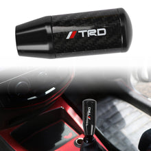Load image into Gallery viewer, Brand New Universal TRD Black Carbon Fiber Manual Gear Stick Shift Knob Lever Shifter M12 M10 M8