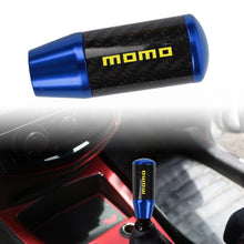 Load image into Gallery viewer, Brand New Universal Momo Blue Carbon Fiber Manual Gear Stick Shift Knob Lever Shifter M12 M10 M8