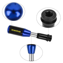 Load image into Gallery viewer, Brand New Universal Momo Blue Carbon Fiber Automatic Gear Shift Knob Shifter Lever Head