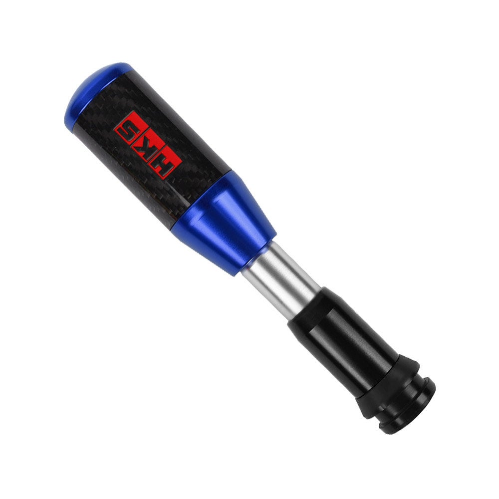 Brand New Universal HKS Blue Carbon Fiber Automatic Gear Shift Knob Shifter Lever Head