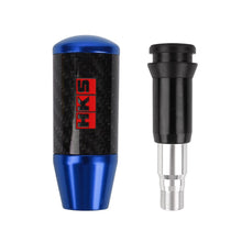 Load image into Gallery viewer, Brand New Universal HKS Blue Carbon Fiber Automatic Gear Shift Knob Shifter Lever Head