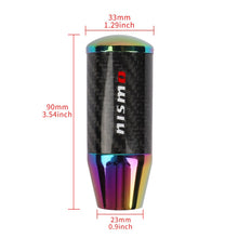 Load image into Gallery viewer, Brand New Universal Nismo Neo-Chrome Carbon Fiber Manual Gear Stick Shift Knob Lever Shifter M12 M10 M8