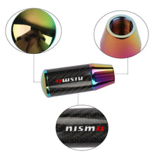 Load image into Gallery viewer, Brand New Universal Nismo Neo-Chrome Carbon Fiber Manual Gear Stick Shift Knob Lever Shifter M12 M10 M8