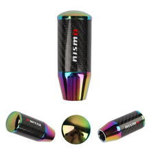 Load image into Gallery viewer, Brand New Universal Nismo Neo-Chrome Carbon Fiber Manual Gear Stick Shift Knob Lever Shifter M12 M10 M8