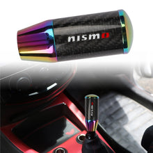 Load image into Gallery viewer, Brand New Universal Nismo Neo-Chrome Carbon Fiber Manual Gear Stick Shift Knob Lever Shifter M12 M10 M8