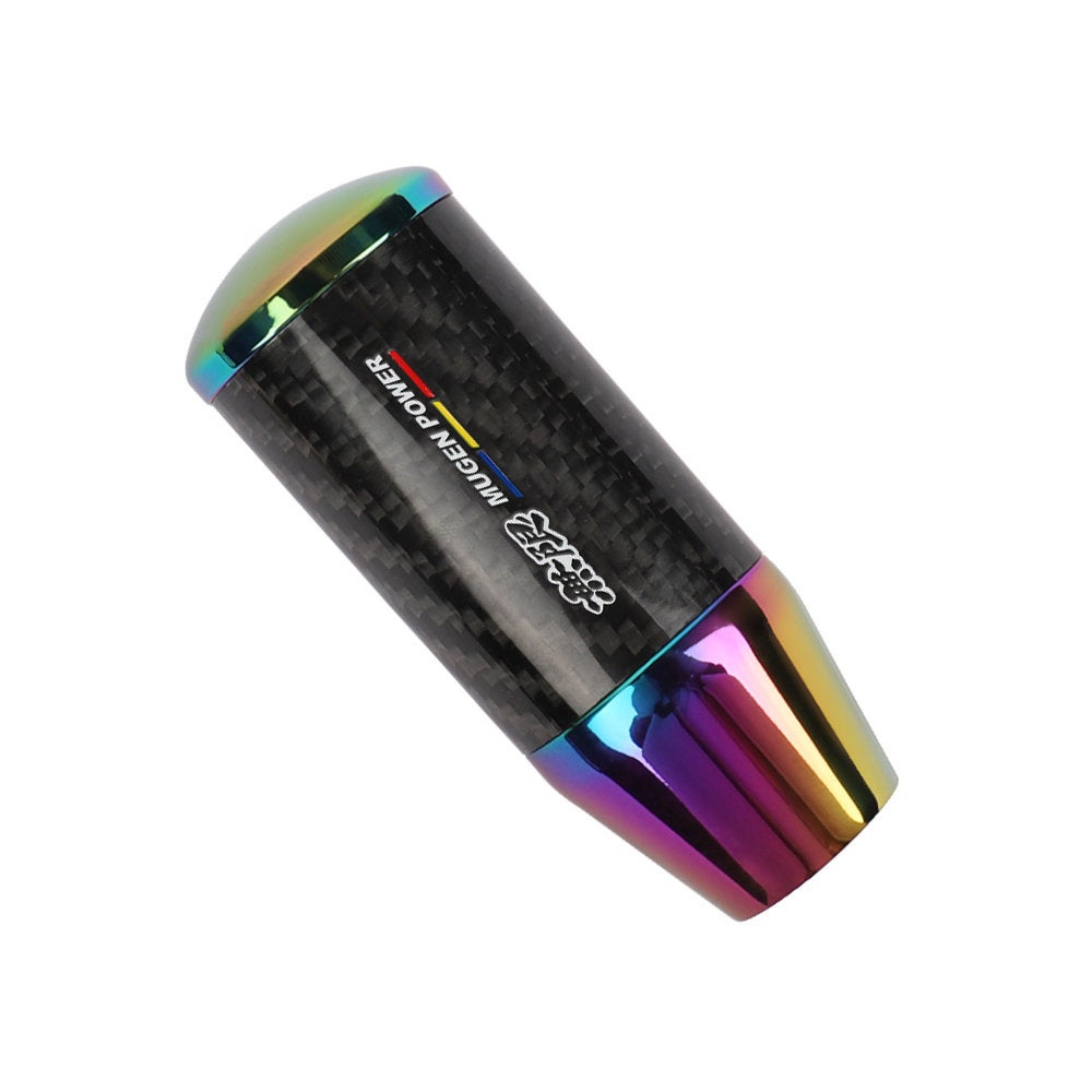 Brand New Universal Mugen Power Neo-Chrome Carbon Fiber Manual Gear Stick Shift Knob Lever Shifter M12 M10 M8