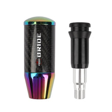 Load image into Gallery viewer, Brand New Universal Bride Neo-Chrome Carbon Fiber Automatic Gear Shift Knob Shifter Lever Head