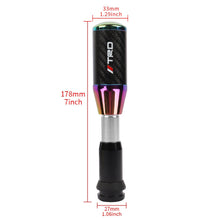 Load image into Gallery viewer, Brand New Universal TRD Neo-Chrome Carbon Fiber Automatic Gear Shift Knob Shifter Lever Head