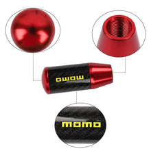 Load image into Gallery viewer, Brand New Universal Momo Red Carbon Fiber Manual Gear Stick Shift Knob Lever Shifter M12 M10 M8