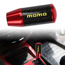 Load image into Gallery viewer, Brand New Universal Momo Red Carbon Fiber Manual Gear Stick Shift Knob Lever Shifter M12 M10 M8