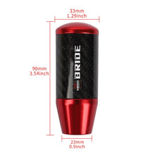 Load image into Gallery viewer, Brand New Universal Bride Red Carbon Fiber Manual Gear Stick Shift Knob Lever Shifter M12 M10 M8