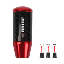 Load image into Gallery viewer, Brand New Universal Bride Red Carbon Fiber Manual Gear Stick Shift Knob Lever Shifter M12 M10 M8
