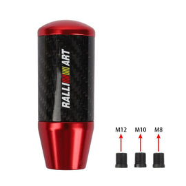 Brand New Universal Ralliart Red Carbon Fiber Manual Gear Stick Shift Knob Lever Shifter M12 M10 M8