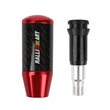 Load image into Gallery viewer, Brand New Universal Ralliart Red Carbon Fiber Automatic Gear Shift Knob Shifter Lever Head