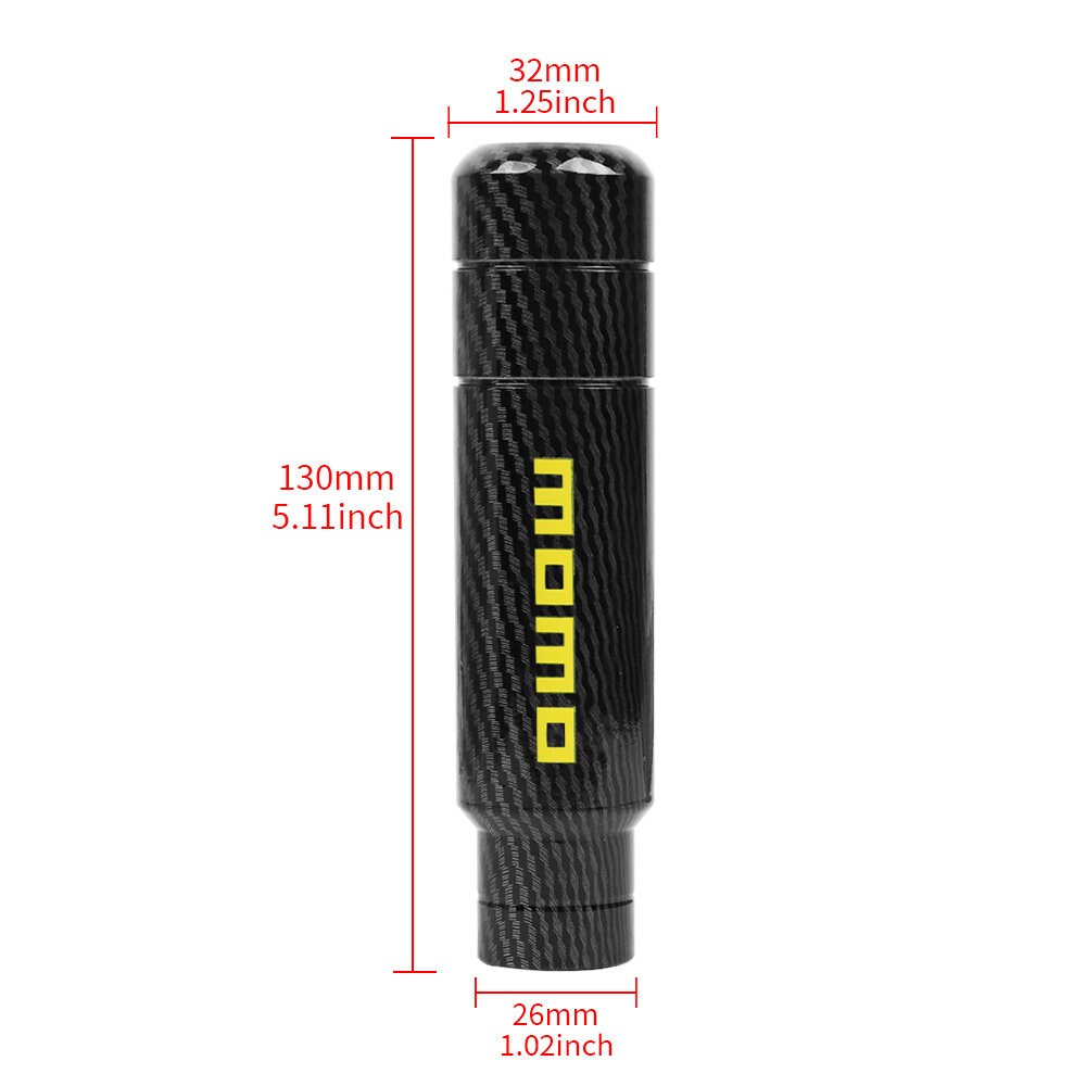 Brand New Universal Momo Carbon Fiber Aluminum Manual Gear Stick Shift Knob Shifter M8 M10 M12