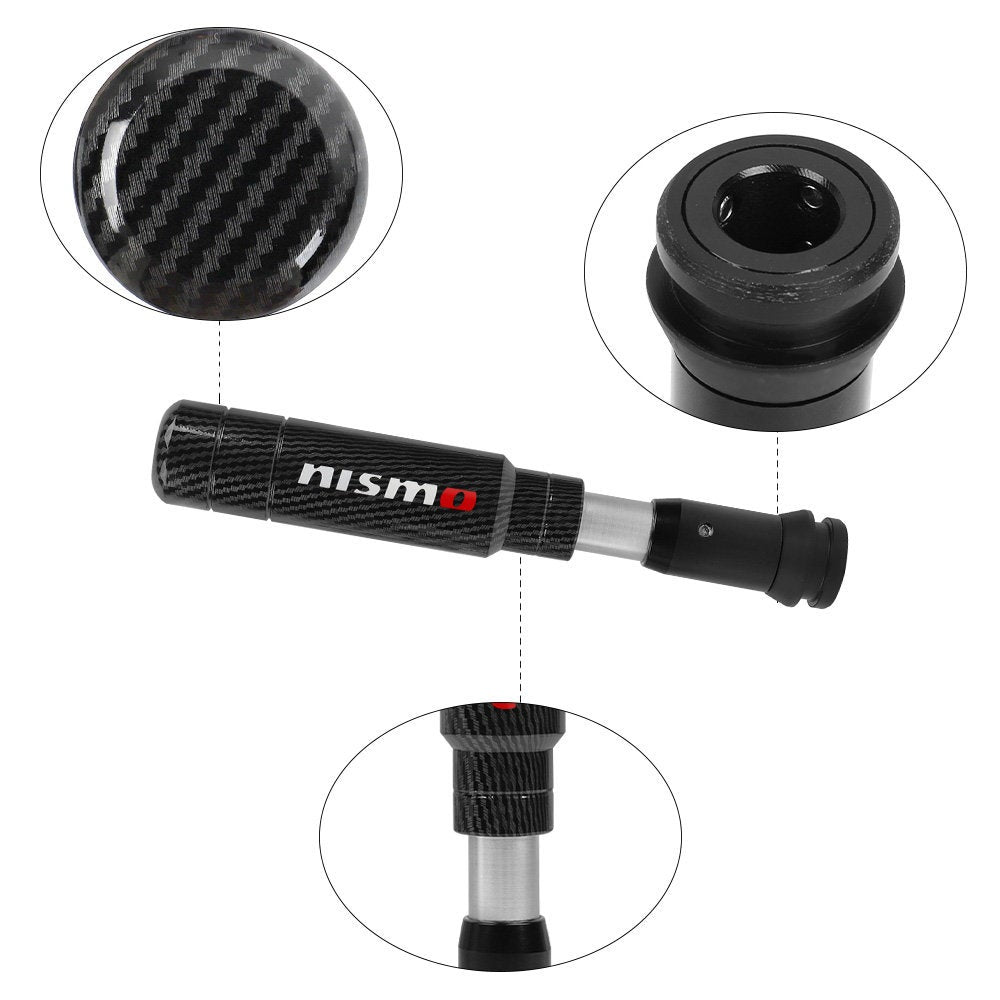 Brand New Universal Nismo Carbon Fiber Aluminum Automatic Gear Shift Knob Shifter
