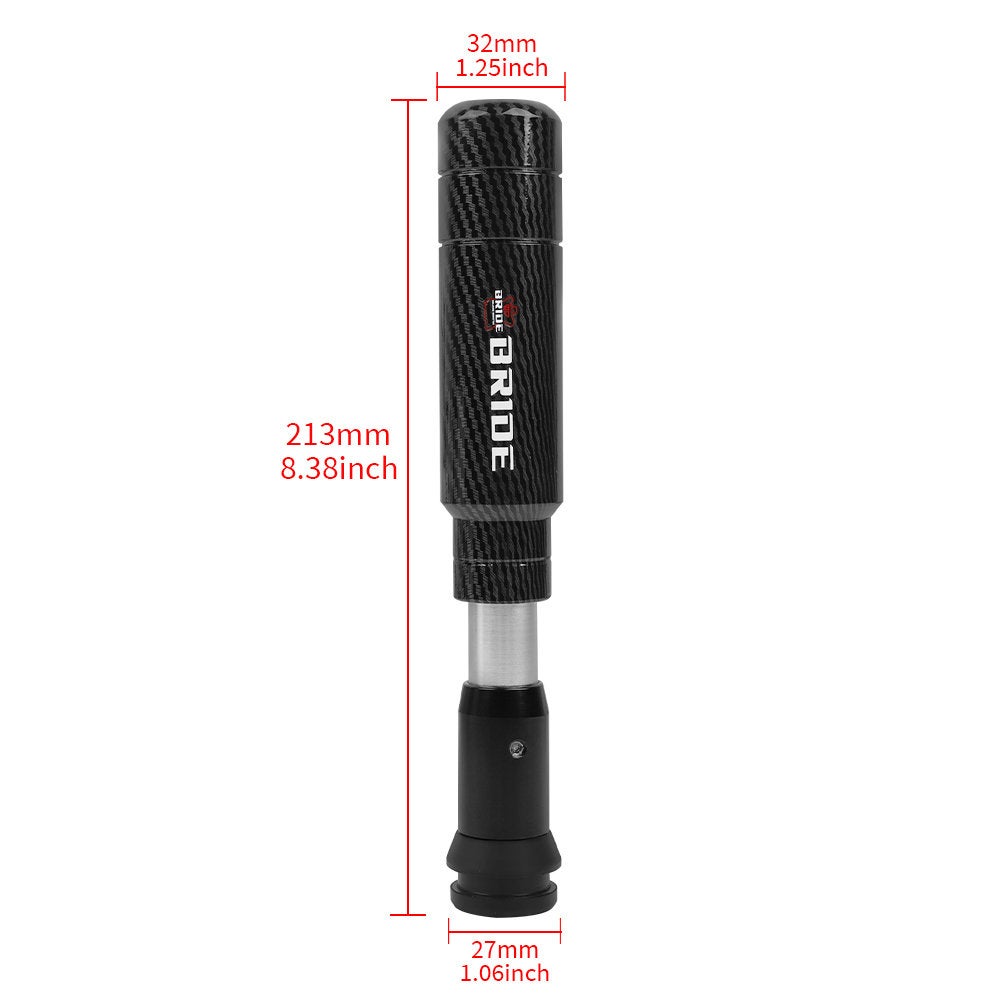 Brand New Universal Bride Carbon Fiber Aluminum Automatic Gear Shift Knob Shifter