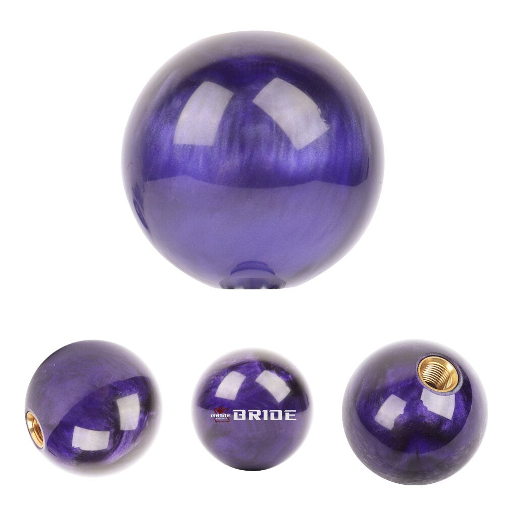Brand New Universal Bride Pearl Purple Round Ball Shift Knob Car Gear MT Manual Shifter