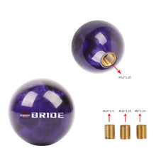 Load image into Gallery viewer, Brand New Universal Bride Pearl Purple Round Ball Shift Knob Car Gear MT Manual Shifter