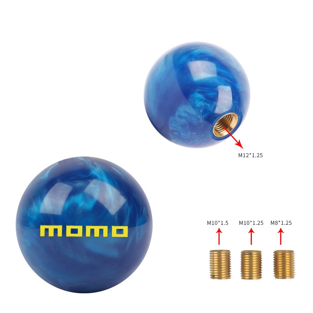 Brand New Universal Momo Pearl Blue Round Ball Shift Knob Car Gear MT Manual Shifter