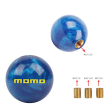 Load image into Gallery viewer, Brand New Universal Momo Pearl Blue Round Ball Shift Knob Car Gear MT Manual Shifter