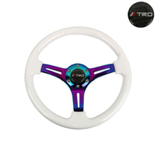 Load image into Gallery viewer, Brand New 350mm 14&quot; Universal JDM TRD Deep Dish ABS Racing Steering Wheel Neo-Chrome Spoke