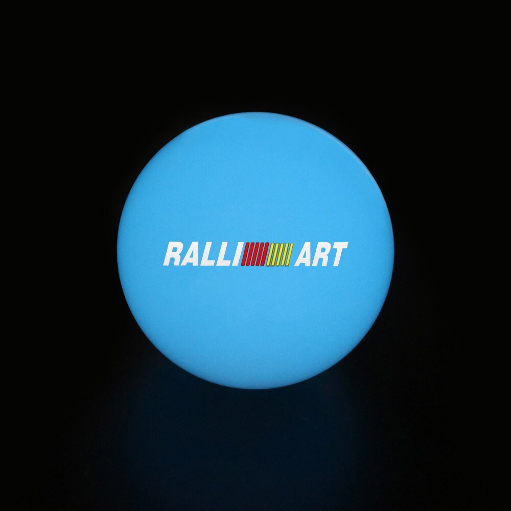 Brand New Jdm Ralliart Universal Glow In the Dark Blue Round Ball Shift Knob M8 M10 M12 Adapter