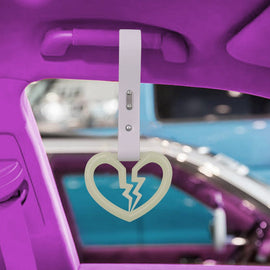 Brand New Broken Heart White Glow in the Dark JDM TSURIKAWA Ring Subway Train Bus Handle Strap Charm Drift