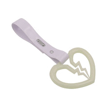 Load image into Gallery viewer, Brand New Broken Heart White Glow in the Dark JDM TSURIKAWA Ring Subway Train Bus Handle Strap Charm Drift