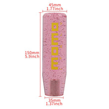 Load image into Gallery viewer, Brand New Universal Glitter Transparent Pink Manuel Shift Knob Racing Gear Shift Knob M12 M10 M8
