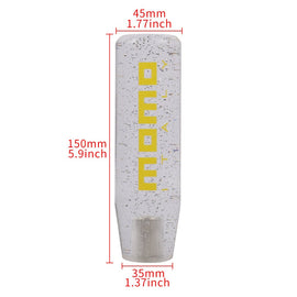 Brand New Universal Glitter Transparent Silver Manuel Shift Knob Racing Gear Shift Knob M12 M10 M8