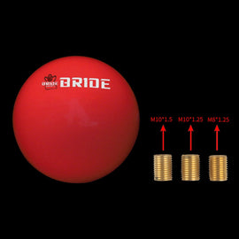 Brand New Jdm Bride Universal Glow In the Red Round Ball Shift Knob M8 M10 M12 Adapter
