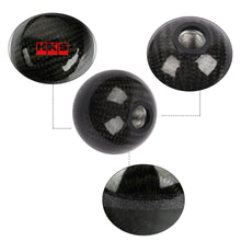 Load image into Gallery viewer, Brand New HKS Universal Real Carbon Fiber Ball Manual MT Gear Shift Shifter Knob W/Black Stripe