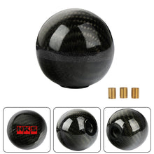 Load image into Gallery viewer, Brand New HKS Universal Real Carbon Fiber Ball Manual MT Gear Shift Shifter Knob W/Black Stripe