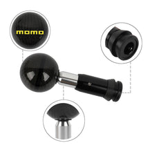 Load image into Gallery viewer, Brand New Momo Automatic Car Gear Shift Knob Round Ball Shape Black Real Carbon Fiber