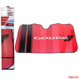 BRAND New Dodge Official Licensed Logo Red Finish Car Truck or SUV Front Windshield Sunshade Compatible Plasticolor