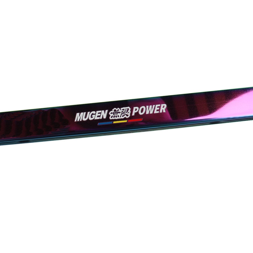 Brand New 2PCS Mugen Power Neo Chrome Stainless Steel License Plate Frame W/ Screw Caps