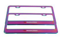 Load image into Gallery viewer, Brand New 2PCS Mazdaspeed Neo Chrome Stainless Steel License Plate Frame W/ Screw Caps