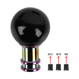 Brand New Universal Jdm Round Ball Black Manual Car Racing Gear Shift Knob Shifter M12 M10 M8